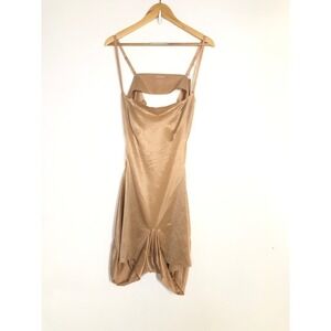 SKIMS Barely There Bodysuit Mid Thigh Cut Out Shapewear Clay Tan NWT Size 4X